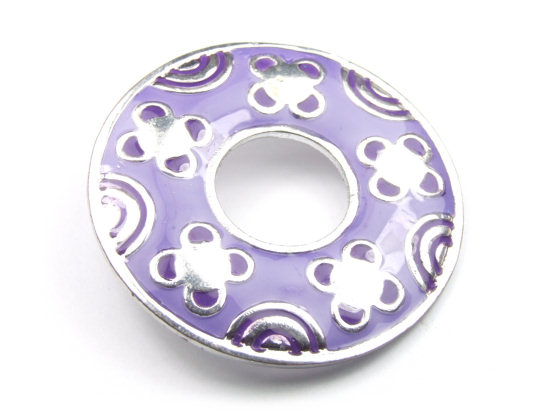 Emailleschmuck, 45 mm, lila