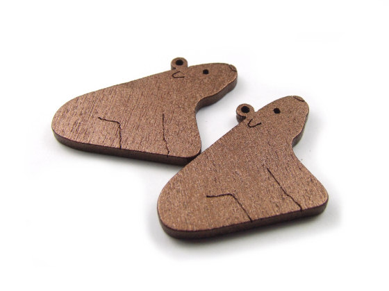 Anh�nger aus Holz 'B�rchen', 28 mm
