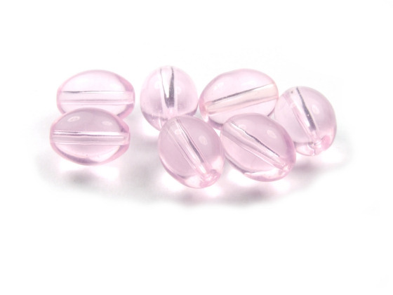 Glasperlen, Olive, 11x8 mm  pink