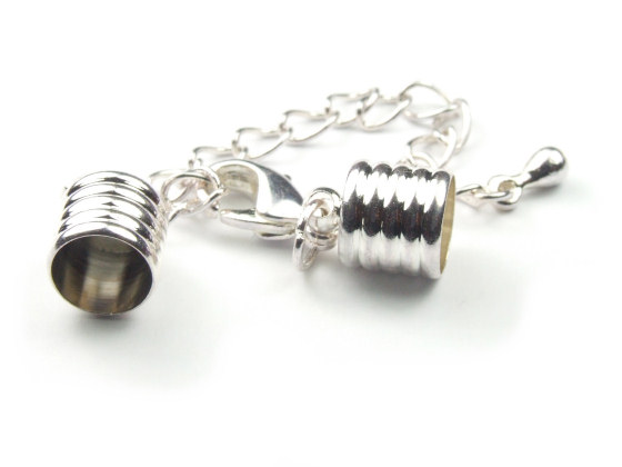 Kappenverschluss, gerieft, fr 6 mm Band