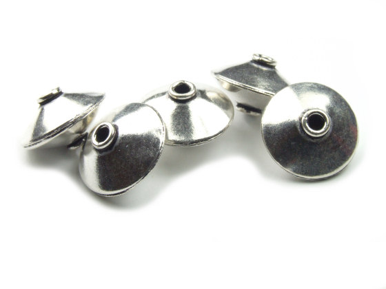 Metallperle, Doppelkegel, 16x10 mm