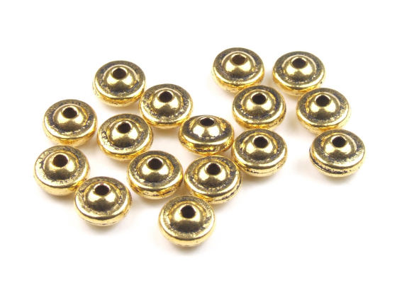 Metallscheibe, Diskus, 7x5 mm, goldfarben