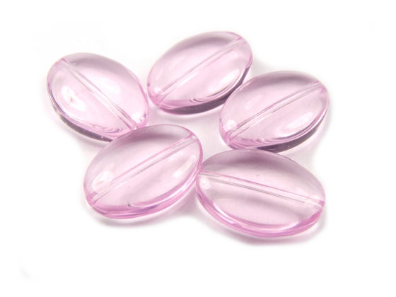 Glasperlen, Ovale, 18x13 mm, ros�