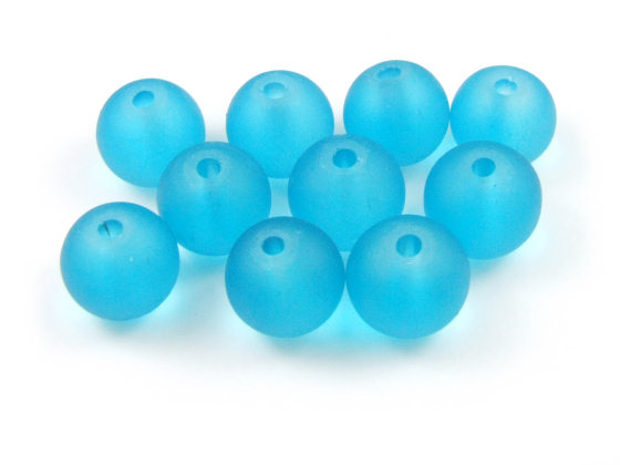 Perlen, Serie Satin C, 10mm, matt, t�rkis