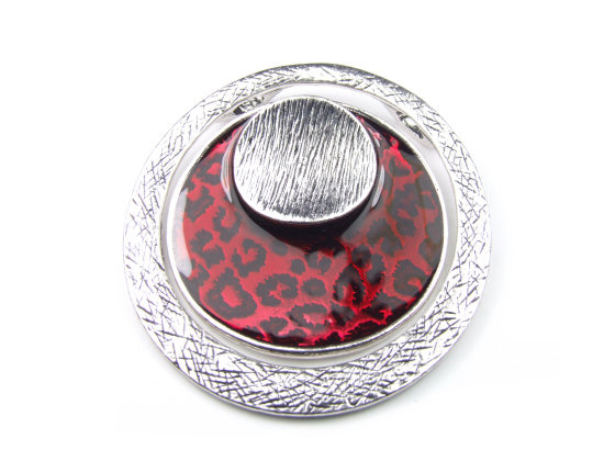 Emaille Anhnger,  56 mm, rot