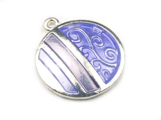 Emaille Anh�nger ,klein, 22 mm, lila