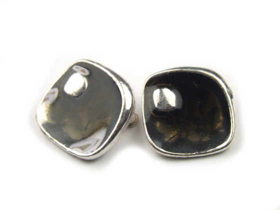 Perlen 'S', 14 mm, schwarz