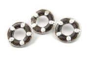 Perlen  ' Ring', 14 mm, schwarz