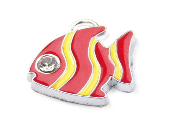Anhnger Rania 'Splashy', 19 mm, rot