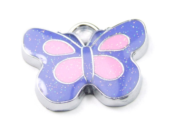 Anh�nger Rania 'Falter', 19x14 mm, lila