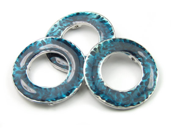Perlen, Ringe, 22,5 mm, t�rkis