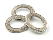 Perlen, kleine Ringe, 19 mm, silbergrau