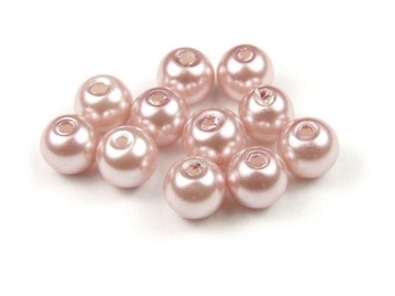 Glaswachsperlen, Altrosa, 6mm