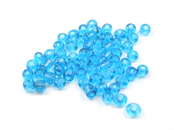 Rocailles, 2,5 mm, transparent, aqua