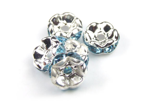 Strassrondelle, 8mm, t�rkis