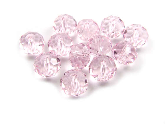 Schliffperlen, Rondelle,  6x8 mm, ros�