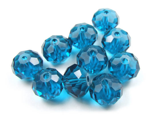 Kristallrondelle 'Serie Sparkle' 8x10 mm, aqua
