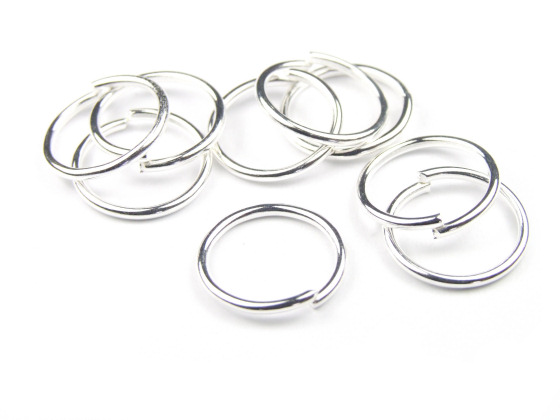 Binderinge, silberfarben, 14 x 1,2 mm