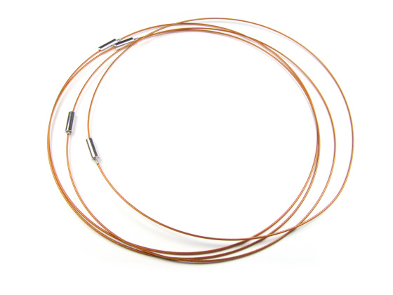 Halsreif mit Verschluss, 1 mm, kupfer