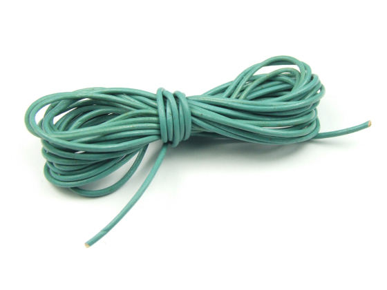 Lederband, rund, 1.0 mm, Trkis