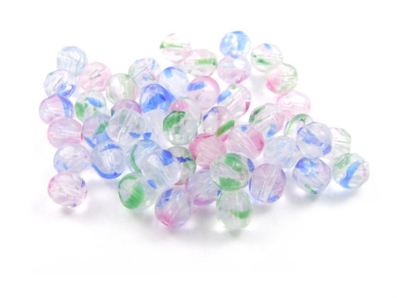 Glasschliffperlen, b�hmisch, 6mm,  satiniert