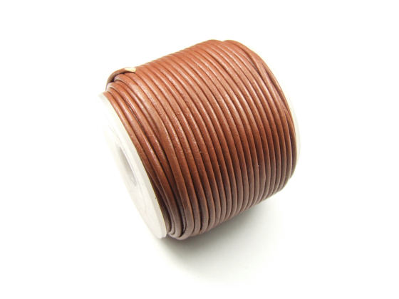 Lederband, rund, 1.5 mm, Rotbraun