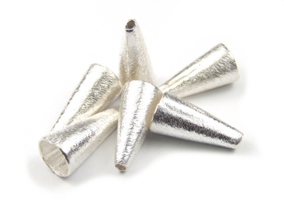 Metallperle, geb�rstet, Trichter, 17x7 mm