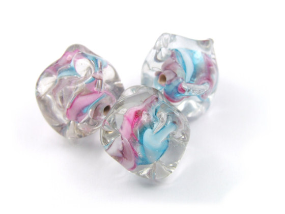 Lampwork, Lampenperle, Glasperlen, 15mm, trw