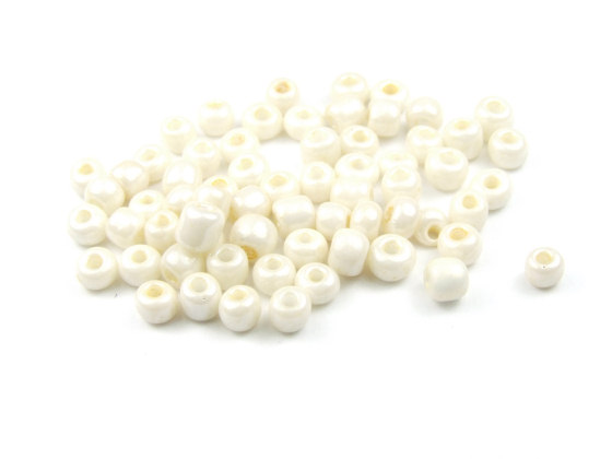 Rocailles, 3,0 mm, creme l�ster