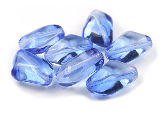 Glasperlen, bhmisch, 18x13 mm, royalblau