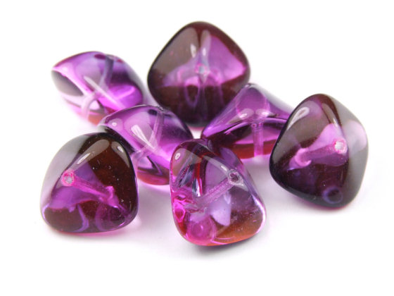 Glasperlen, 15x11 mm, pflaume