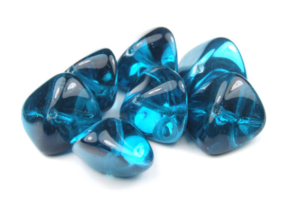 Glasperlen, 15x11 mm, t�rkis