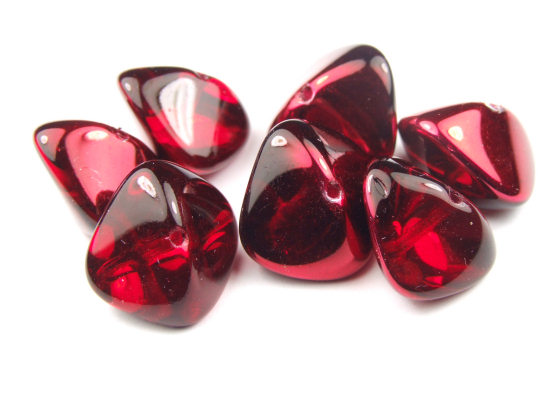 Glasperlen, 15x11 mm, rubinrot