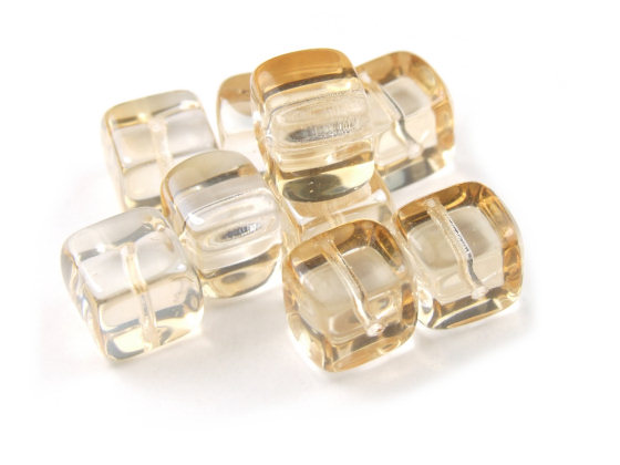 Perle, Glasperlen, bhmisch, Jonquil AB