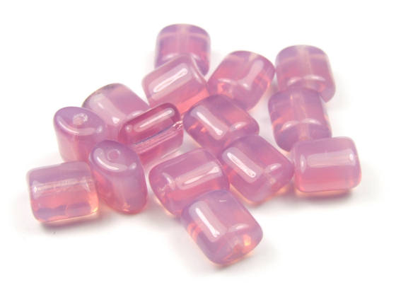Perlen, Rechtecke, 8x7 mm, opal-flieder