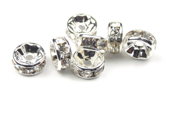 Strassrondelle, Ringform, 6mm, transparent