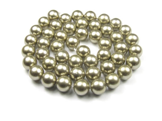 Muschelkernperlen, 8 mm, taupe