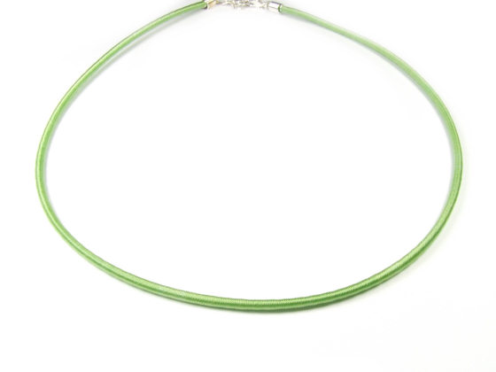 Ketten, mit Seide bespannt, 46 cm, hellgr�n