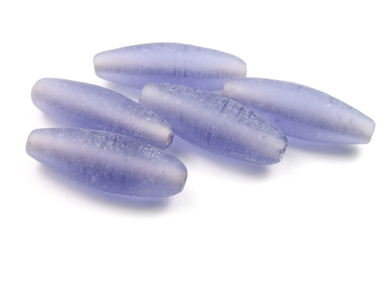 Glasperlen,  Oliven, 25x8,5 mm, lila