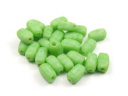 Perlen,  rechteckig, 8x4 mm, grün opak