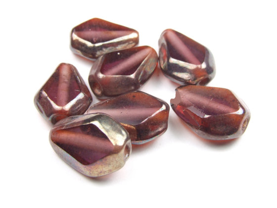Perlen mit L�ster, Tropfen,12 x 9 mm, amethyst
