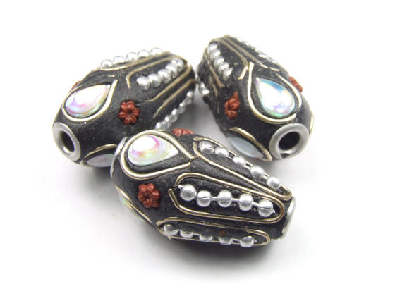 Kashmiri Perle 'Bihar K' 25x13 mm