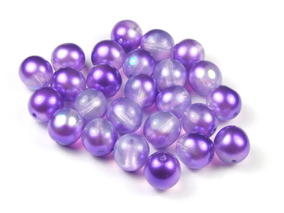 Perlen, rund, 8 mm, lila