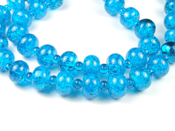Crack Perlen, Rondelle, 12x8 mm, trkis