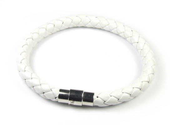 Armband, Kunstleder, 6 mm, wei�