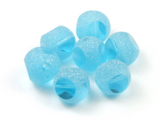 Facett-Glasperlen,rund, 12 mm, trkis