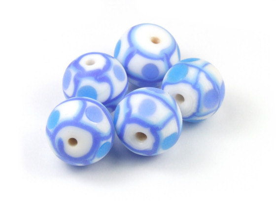 Lampenperle, matt, Kugeln, 13 mm, blau