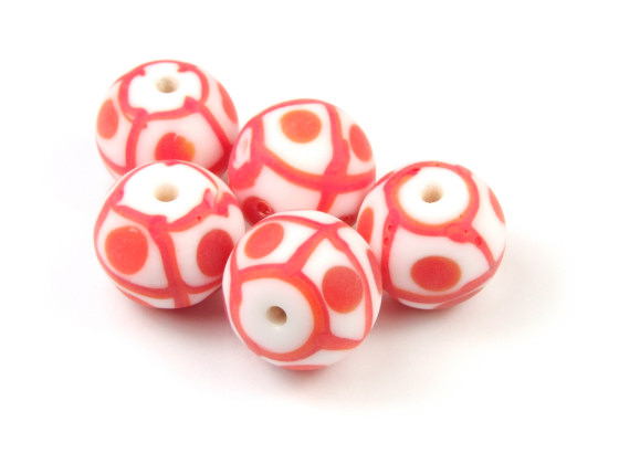 Lampenperle, matt, Kugeln, 13 mm, rot