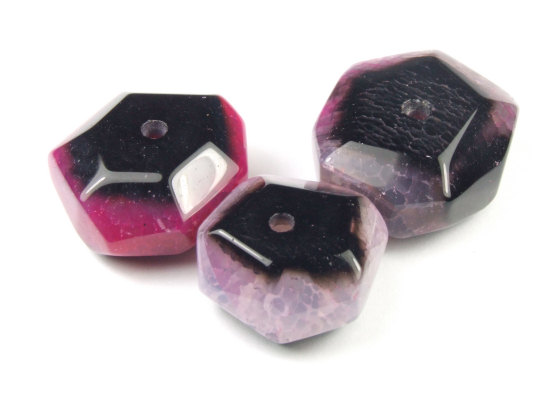 Bergkristall, Rondelle, geschliffen, 12-15 mm, pin