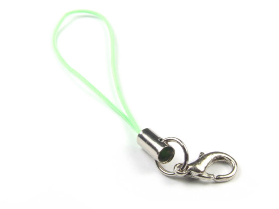 Handyschmuck, Bndchen mit Karabiner, grn